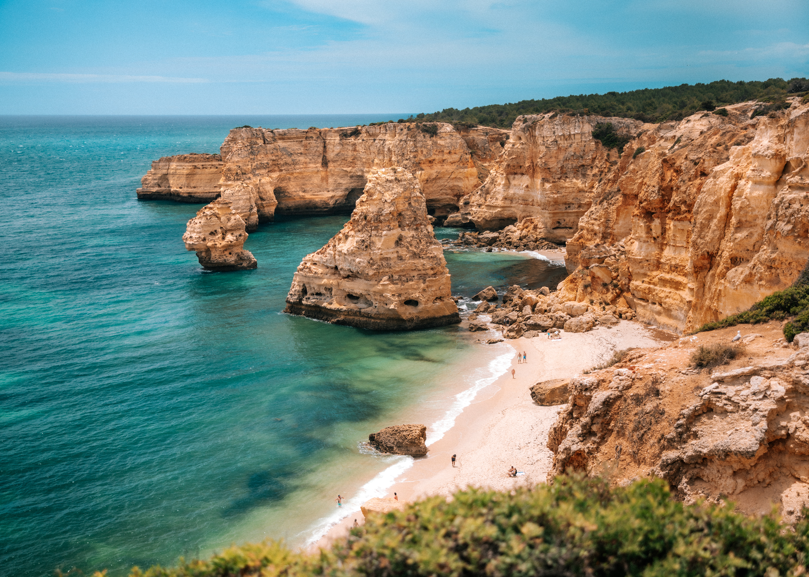 Algarve beach with cliffs